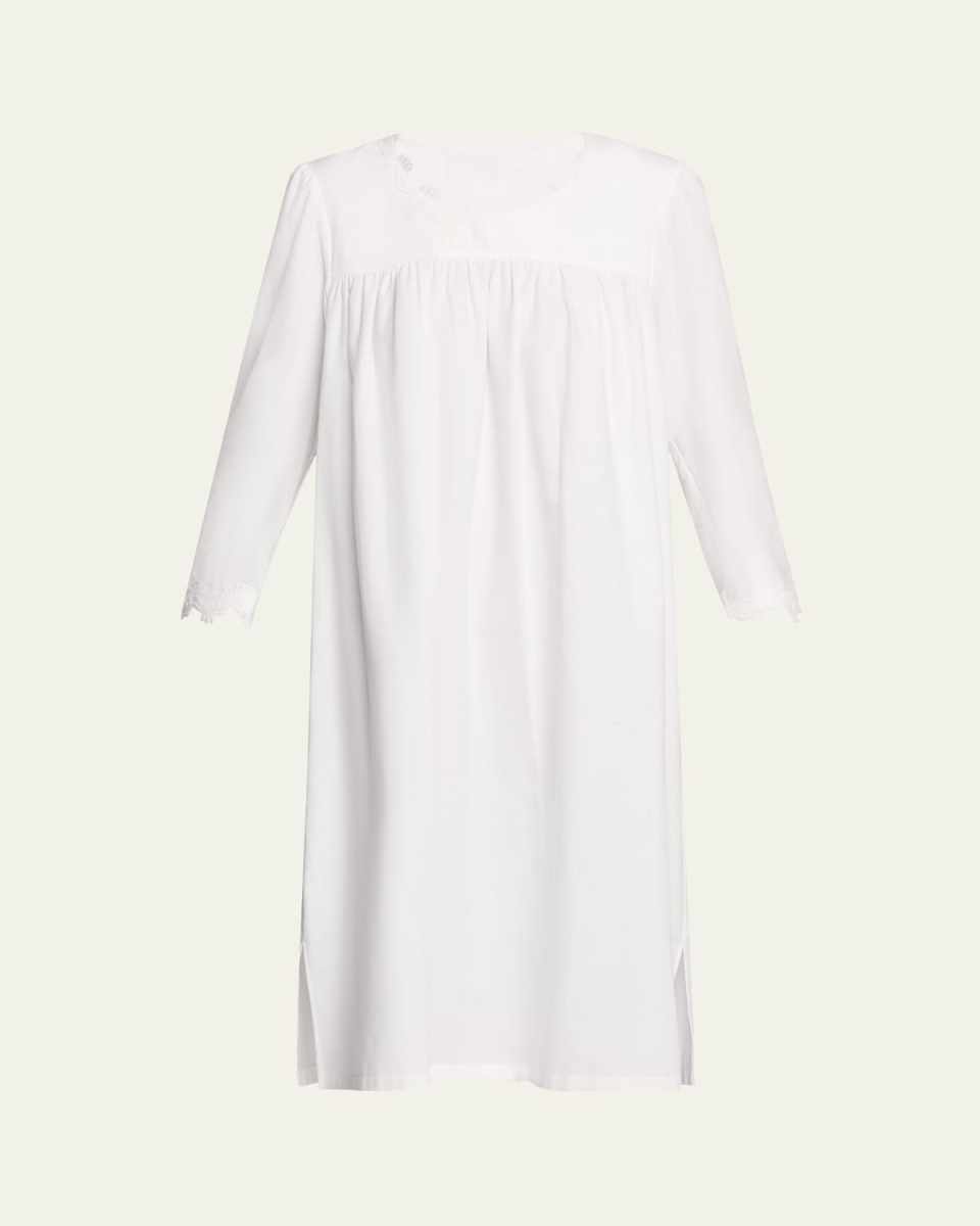 Vienna 2 Lace-Trim Cotton Nightgown